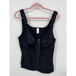 NWOT Women's Bodysuit 3XL Black Zipper Padded Bra Corset Waist Shapewear Romance